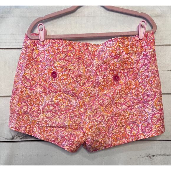 Lilly Pulitzer Size 12 Shorts Orange Bicycles - Picture 3 of 3